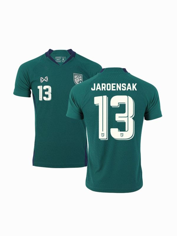 (Name + Number) WARRIX THAILAND NATIONAL FOOTBALL JERSEY 2024/25 - REPLICA Grade - EVERGREEN GUARDIAN