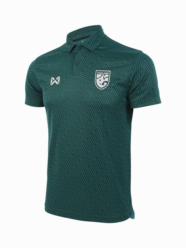 WARRIX THAILAND NATIONAL FOOTBALL JERSEY 2024/25 - CHEER POLO Grade  - EVERGREEN GUARDIAN