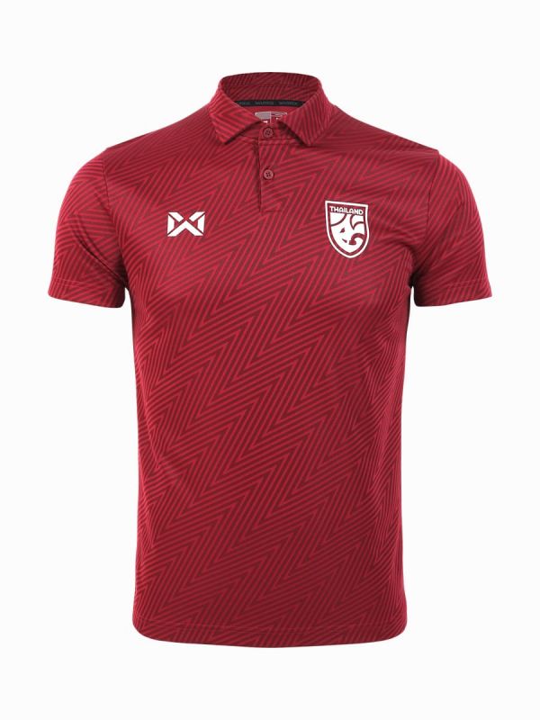 WARRIX THAILAND NATIONAL FOOTBALL JERSEY 2024/25 - CHEER POLO Grade  - SCARLET WARRIOR