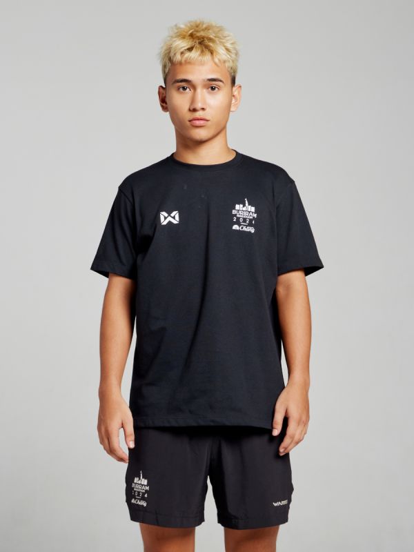 Warrix Buriram Marathon 2024 Edition Comba+ Cool  T-Shirt -Black Logo