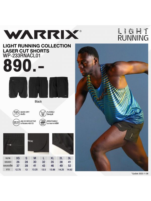 Warrix “Light Running Collection” LaserCut Shorts